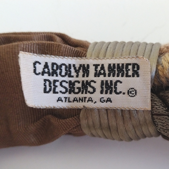 80s Carolyn Tanner Designs Beaded Braided Rope Wide Adjustable Belt main image 5
